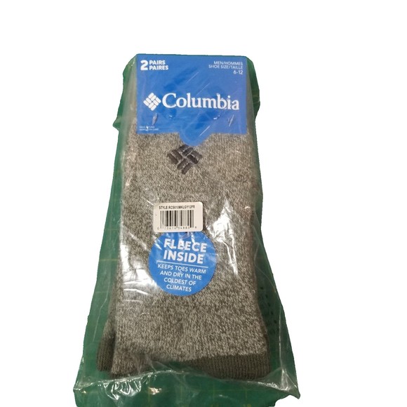 Columbia Thermal Crew Socks Cushioned Sole Cold Days Warm Comfort Men's Sz 6-12 - Picture 2 of 5